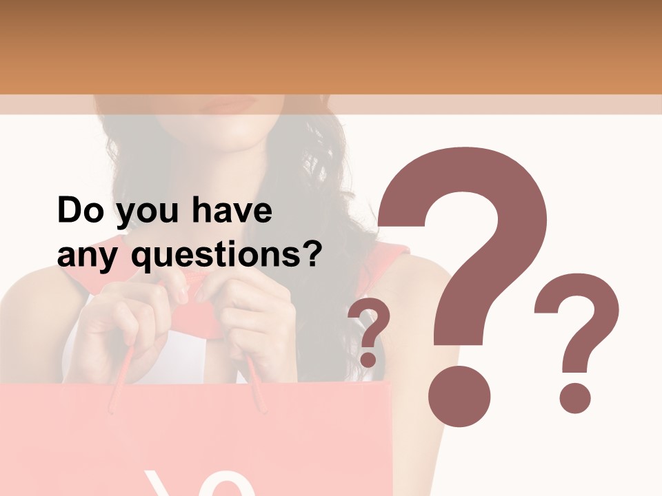 Bag White Copyspace PowerPoint Template