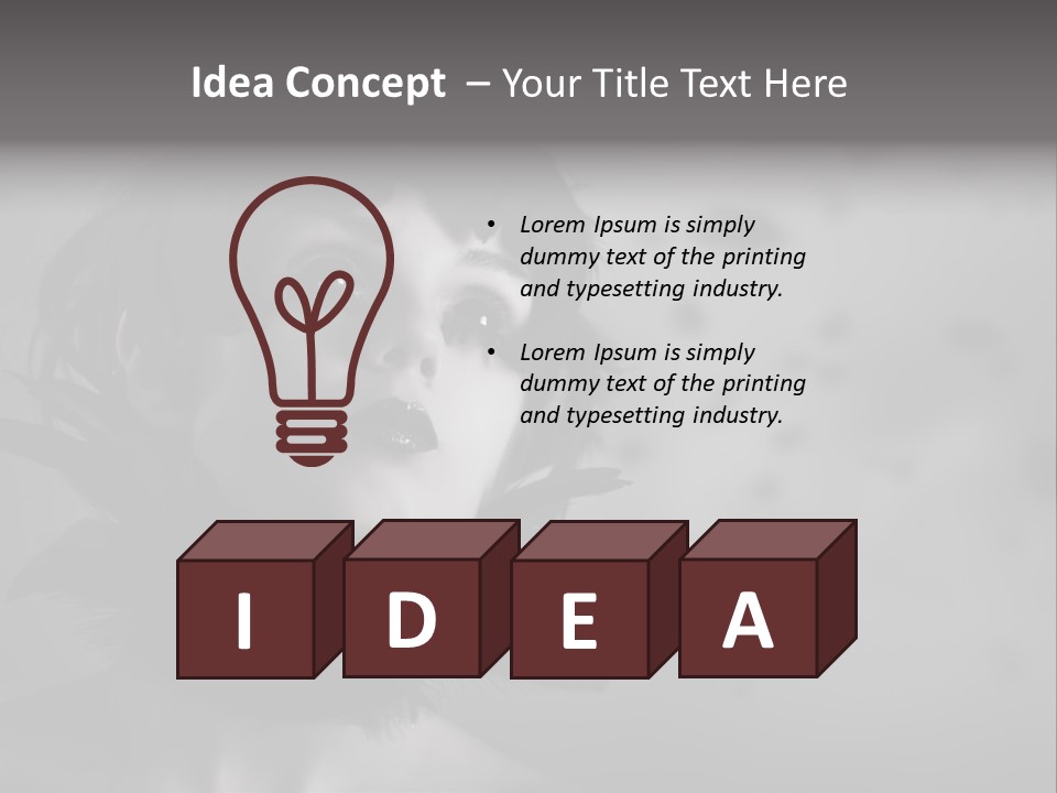 Gothic Girl Monster Blackbird PowerPoint Template