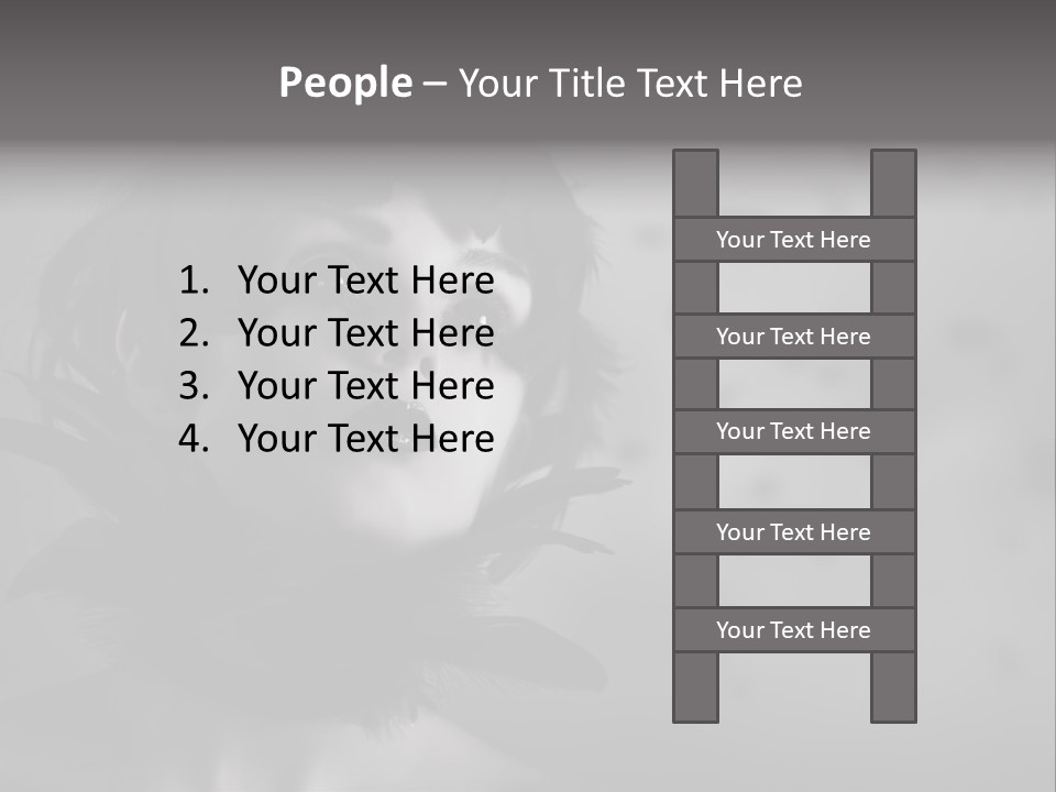 Gothic Girl Monster Blackbird PowerPoint Template