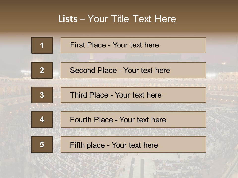 Holiest Holy Muslim PowerPoint Template