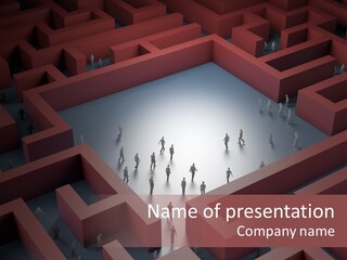 Men Maze People PowerPoint Template