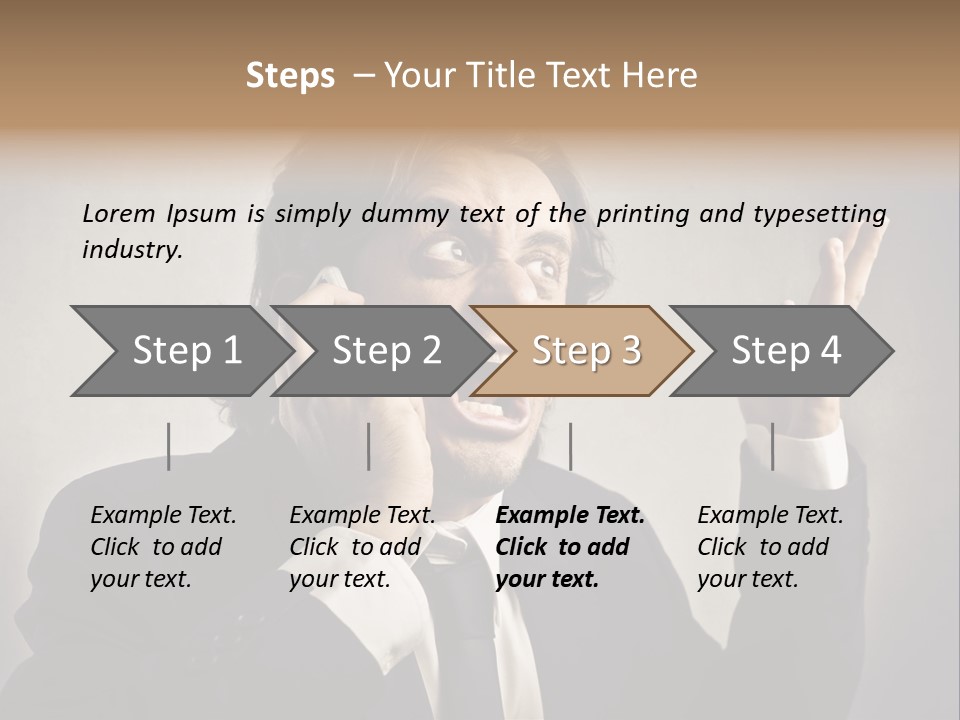 Leader Anger Mobile PowerPoint Template