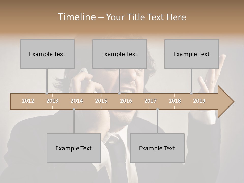 Leader Anger Mobile PowerPoint Template