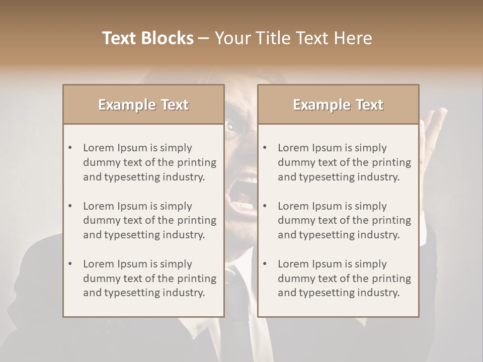 Leader Anger Mobile PowerPoint Template