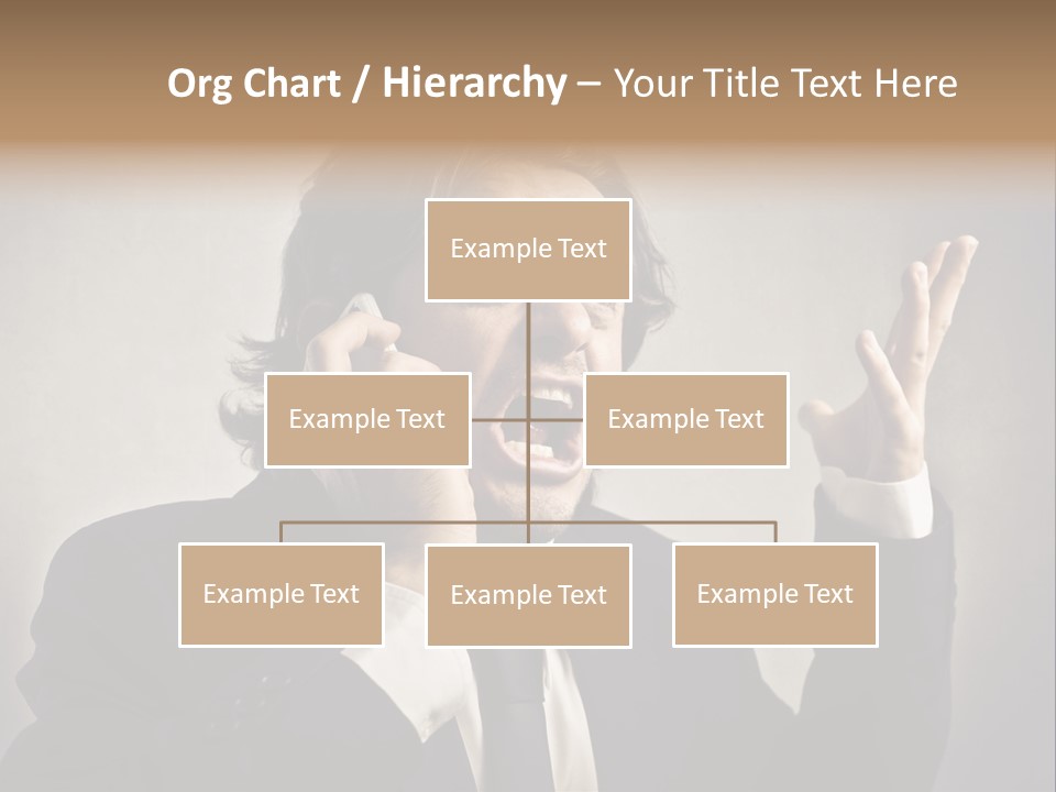 Leader Anger Mobile PowerPoint Template
