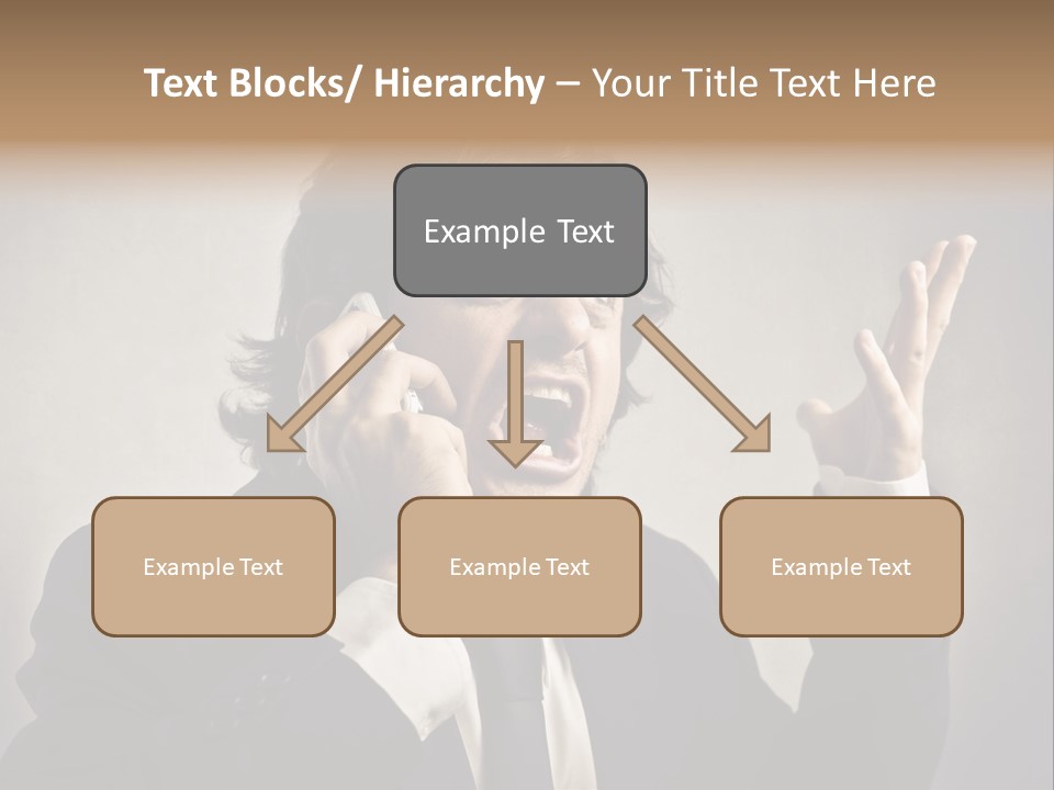 Leader Anger Mobile PowerPoint Template