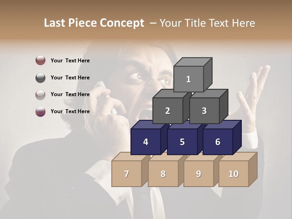 Leader Anger Mobile PowerPoint Template