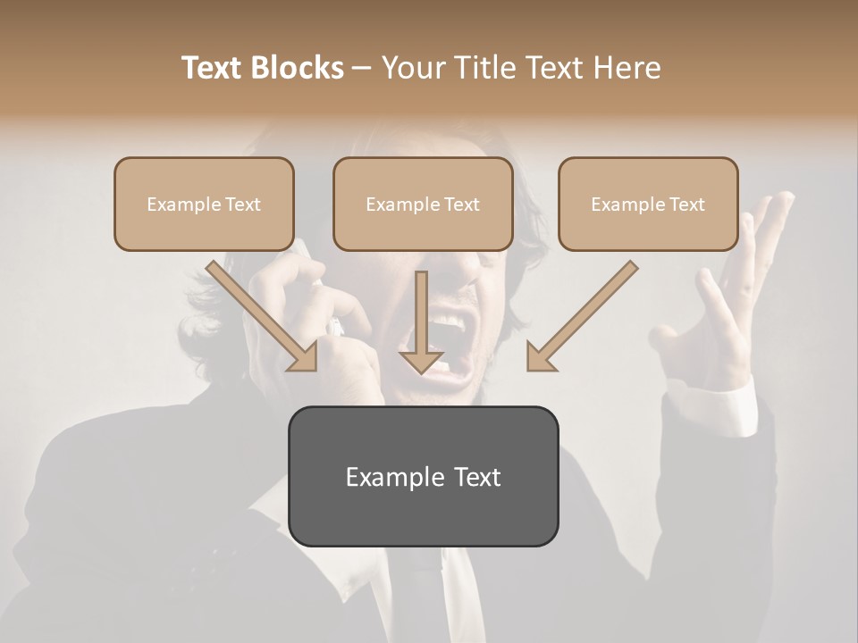 Leader Anger Mobile PowerPoint Template