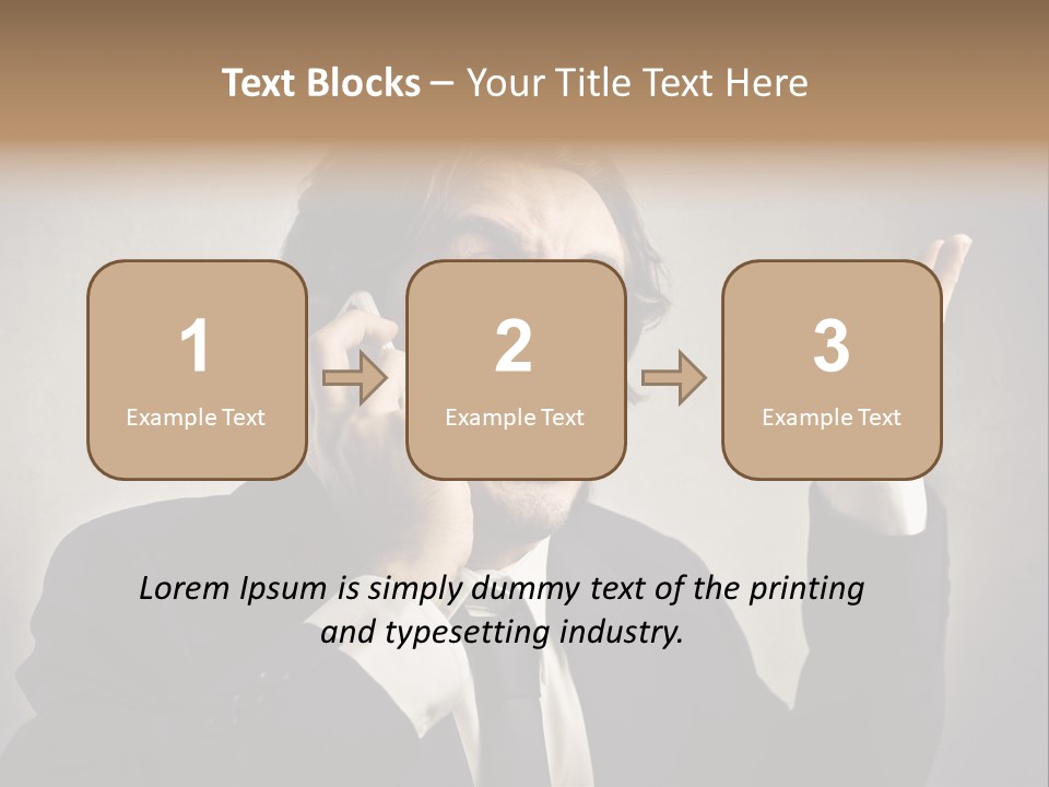Leader Anger Mobile PowerPoint Template