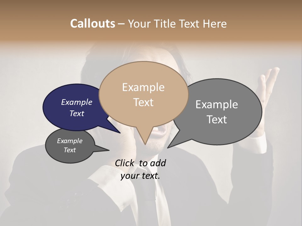 Leader Anger Mobile PowerPoint Template