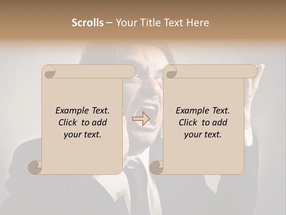Leader Anger Mobile PowerPoint Template