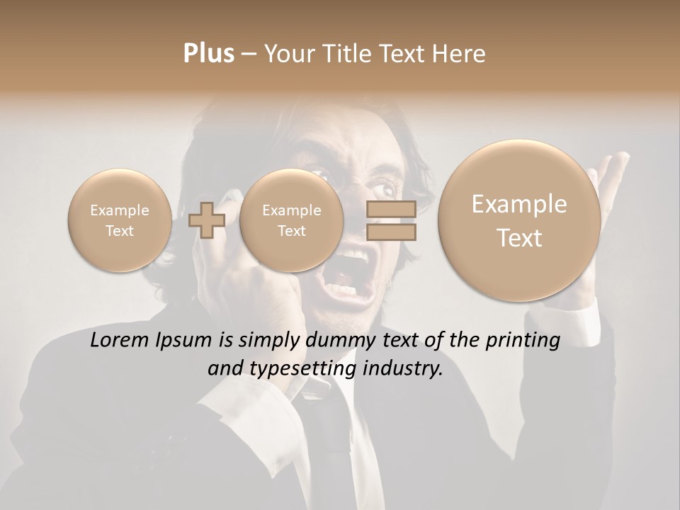 Leader Anger Mobile PowerPoint Template
