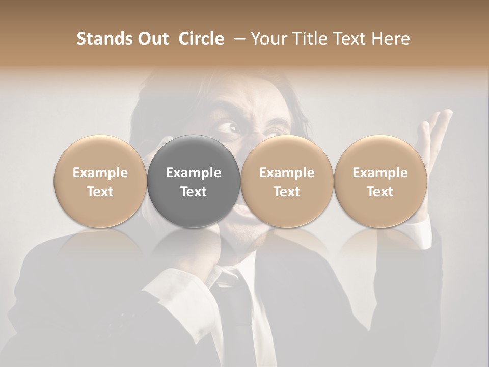 Leader Anger Mobile PowerPoint Template