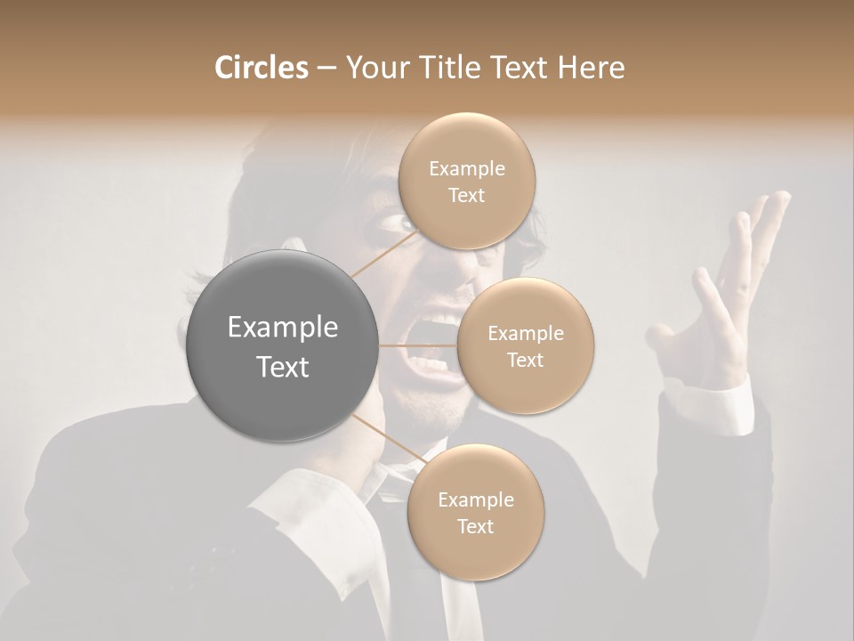 Leader Anger Mobile PowerPoint Template