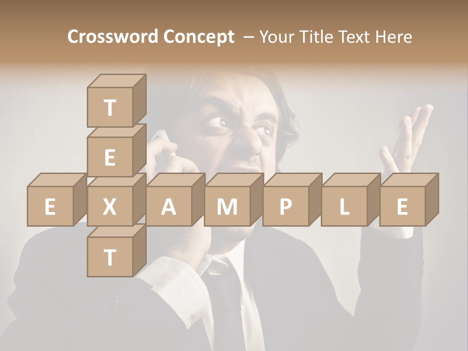Leader Anger Mobile PowerPoint Template