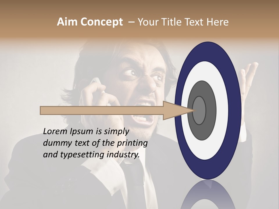 Leader Anger Mobile PowerPoint Template
