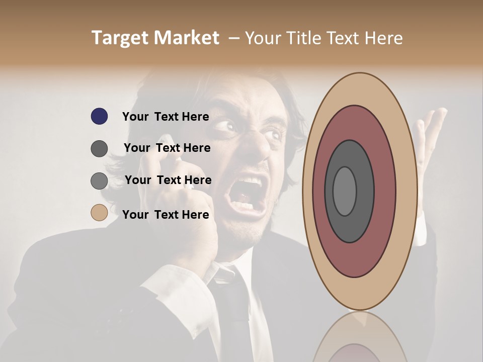 Leader Anger Mobile PowerPoint Template