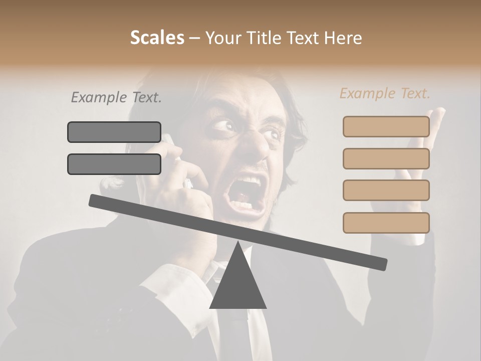 Leader Anger Mobile PowerPoint Template