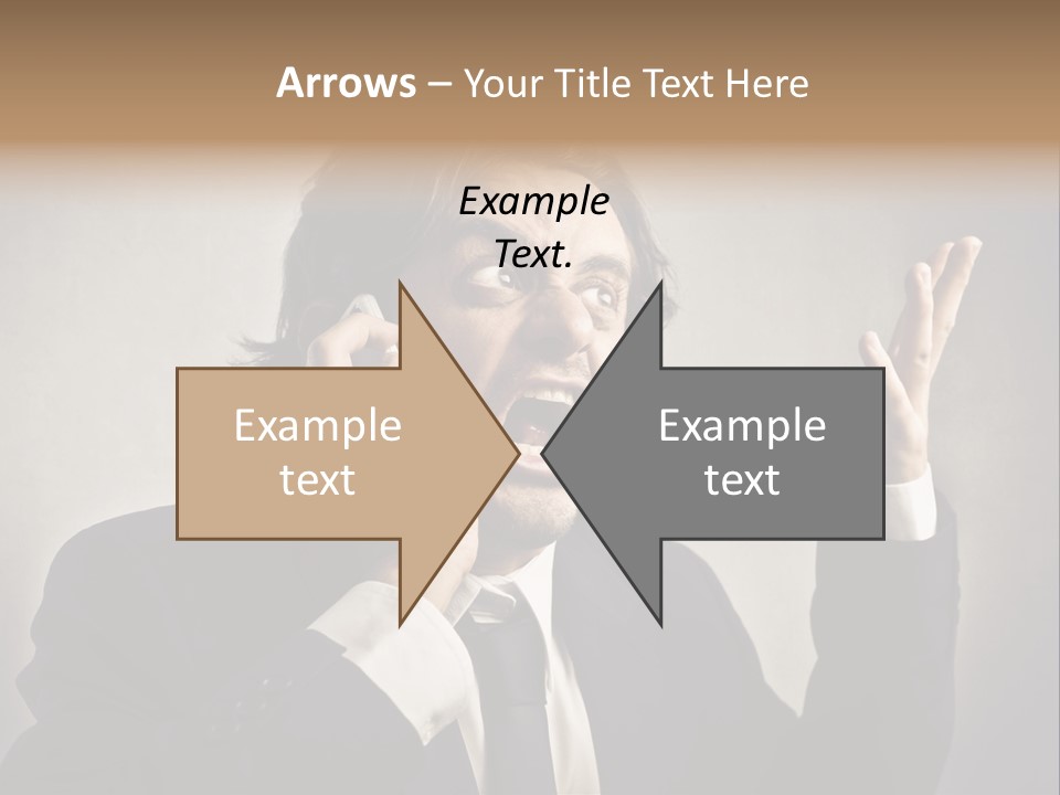 Leader Anger Mobile PowerPoint Template