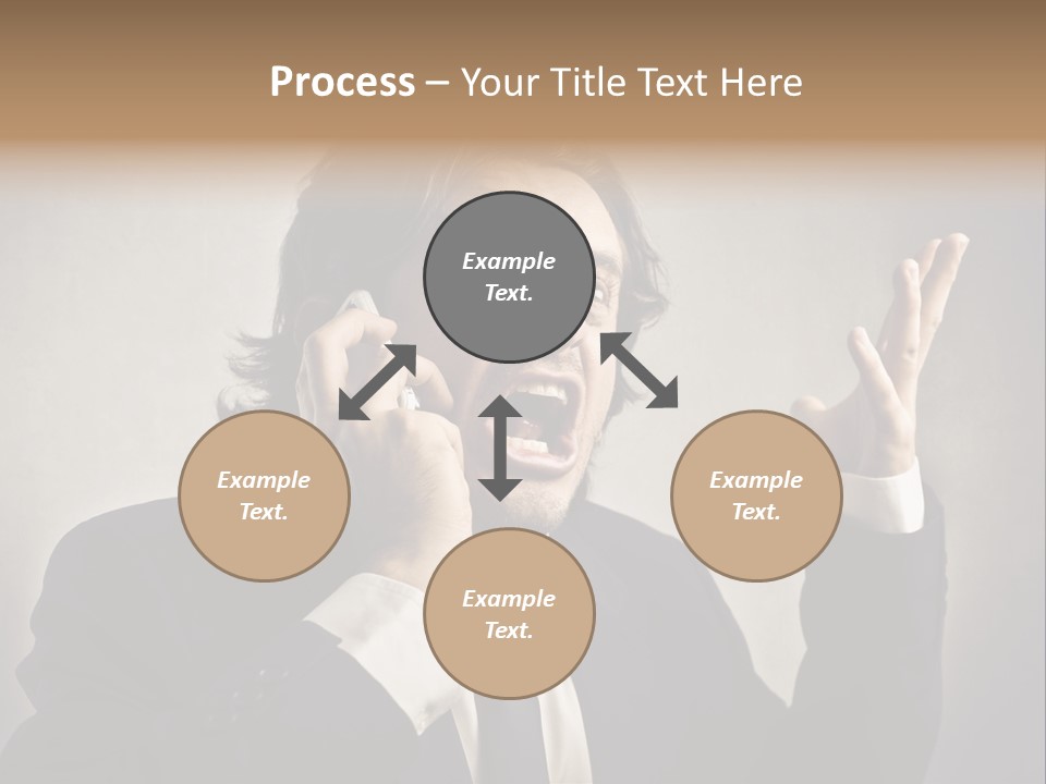 Leader Anger Mobile PowerPoint Template