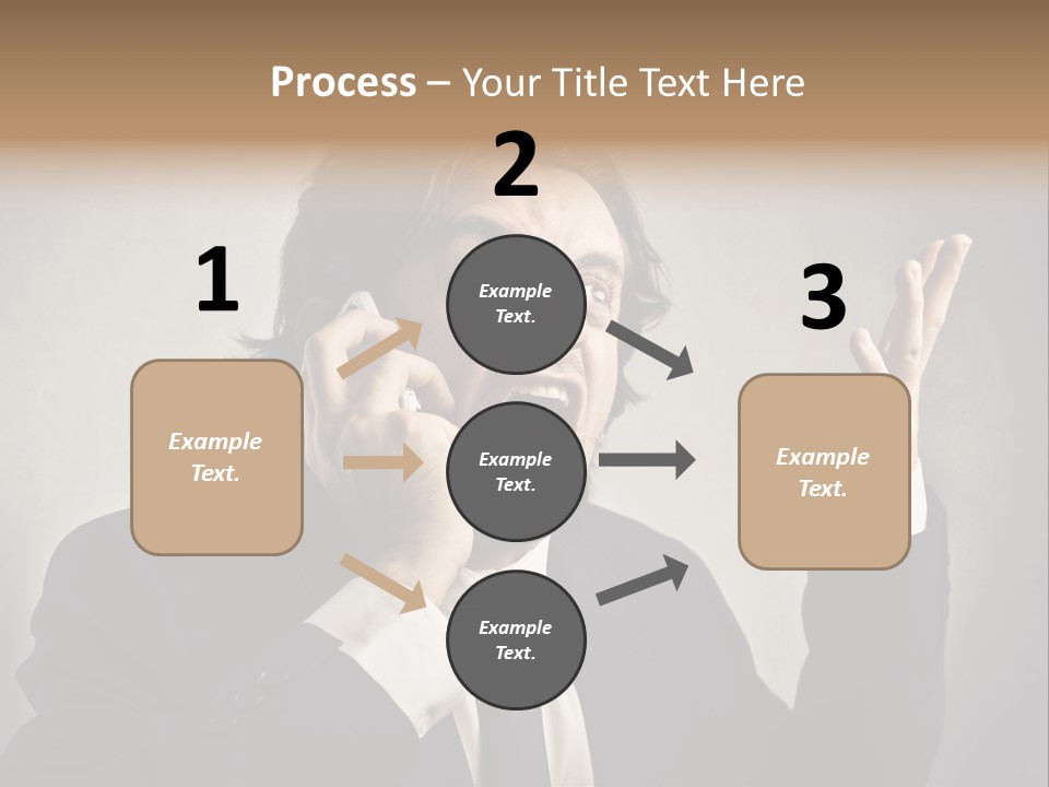 Leader Anger Mobile PowerPoint Template