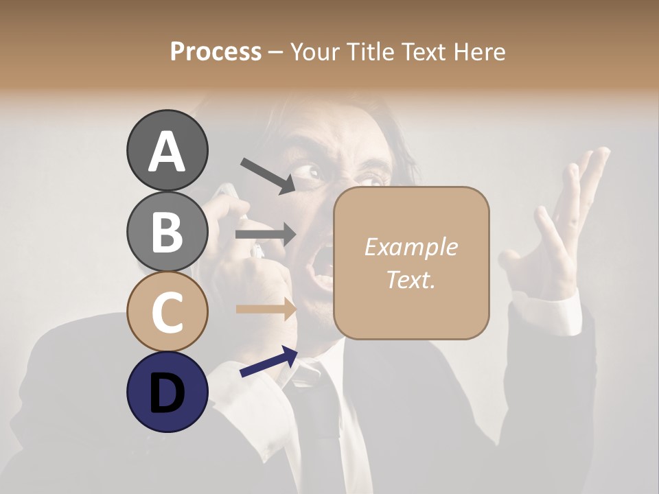 Leader Anger Mobile PowerPoint Template