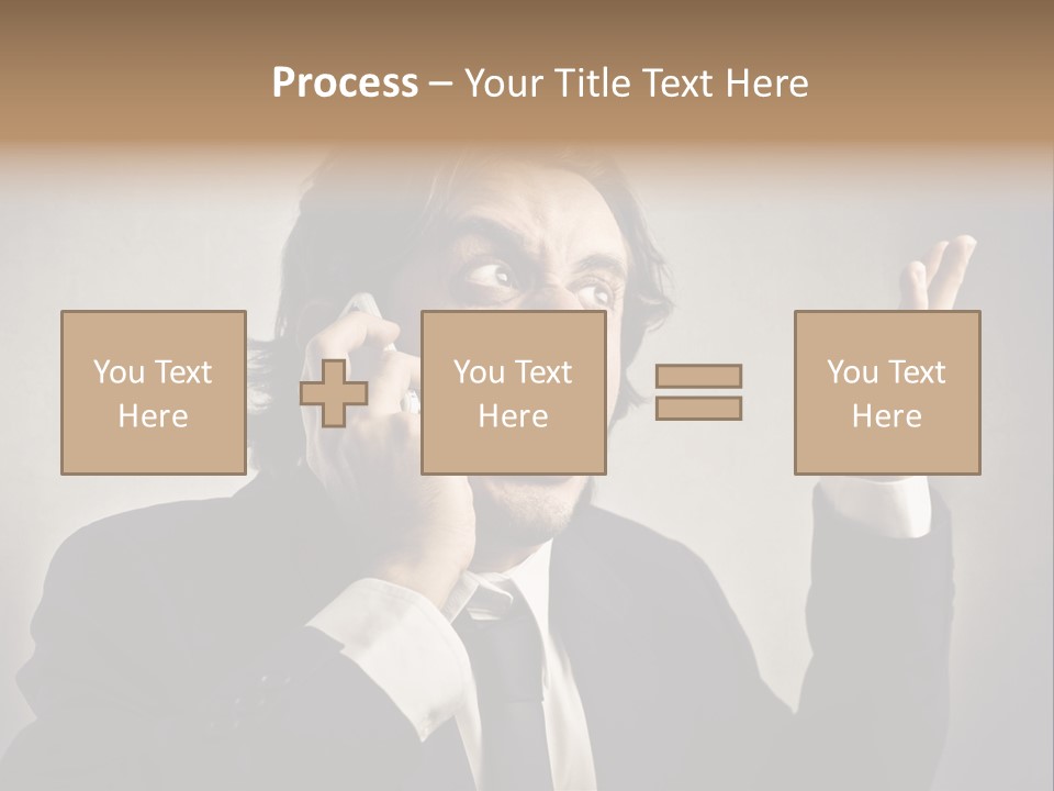 Leader Anger Mobile PowerPoint Template