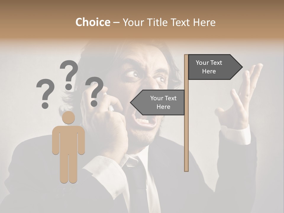 Leader Anger Mobile PowerPoint Template