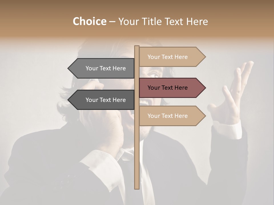Leader Anger Mobile PowerPoint Template