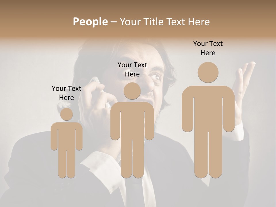 Leader Anger Mobile PowerPoint Template