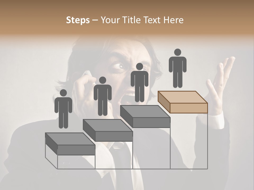 Leader Anger Mobile PowerPoint Template