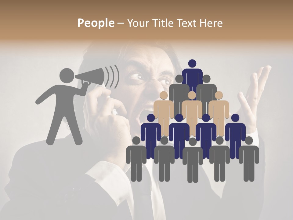 Leader Anger Mobile PowerPoint Template