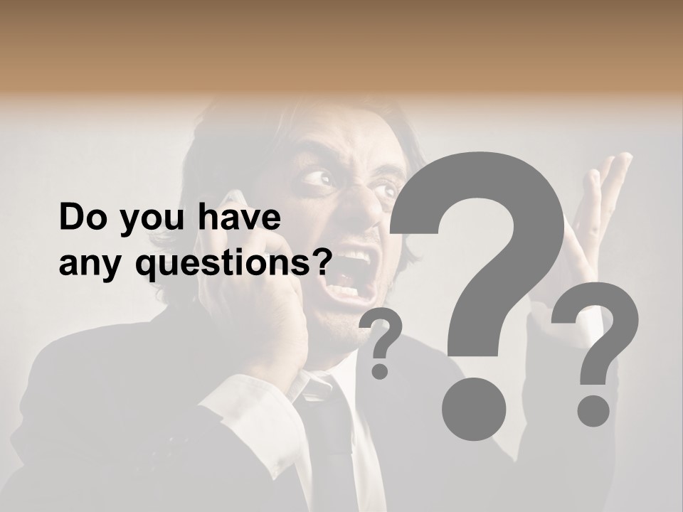 Leader Anger Mobile PowerPoint Template