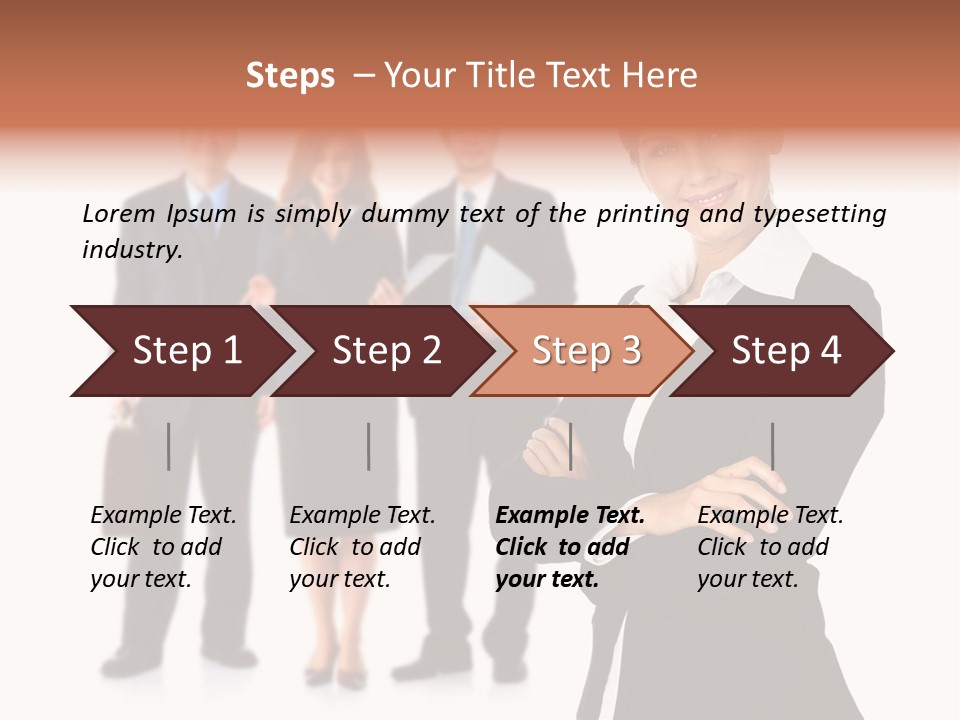 Young Success Girl PowerPoint Template