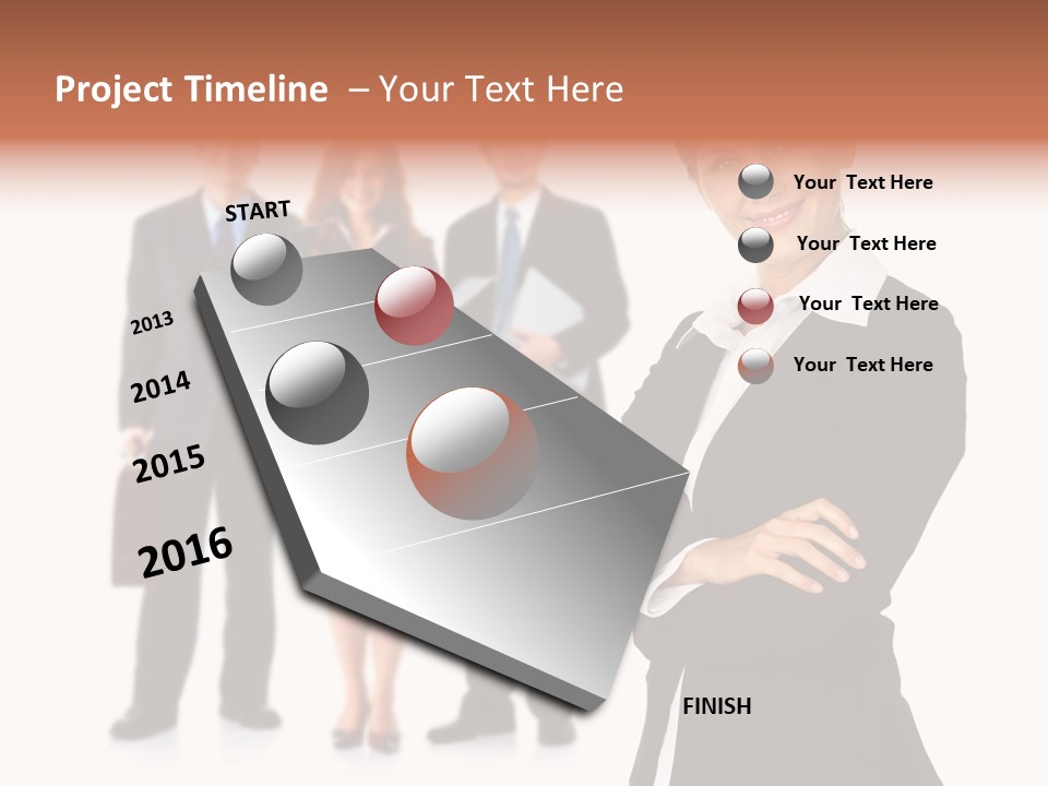 Young Success Girl PowerPoint Template