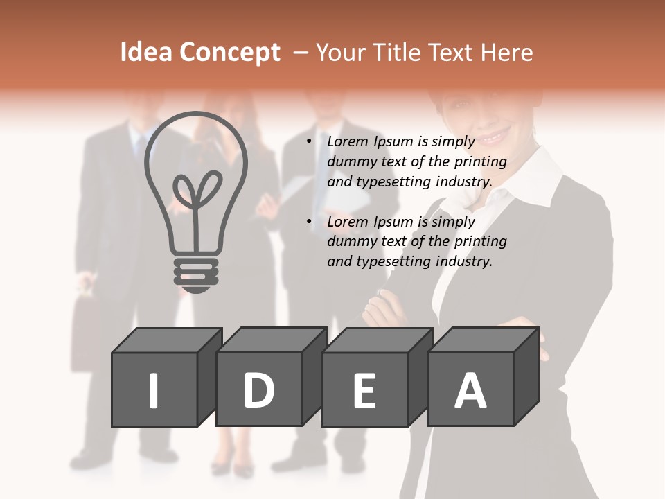 Young Success Girl PowerPoint Template