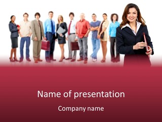 Employee Isolate Business PowerPoint Template