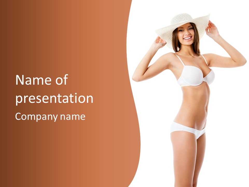 Beauty Confident Female PowerPoint Template