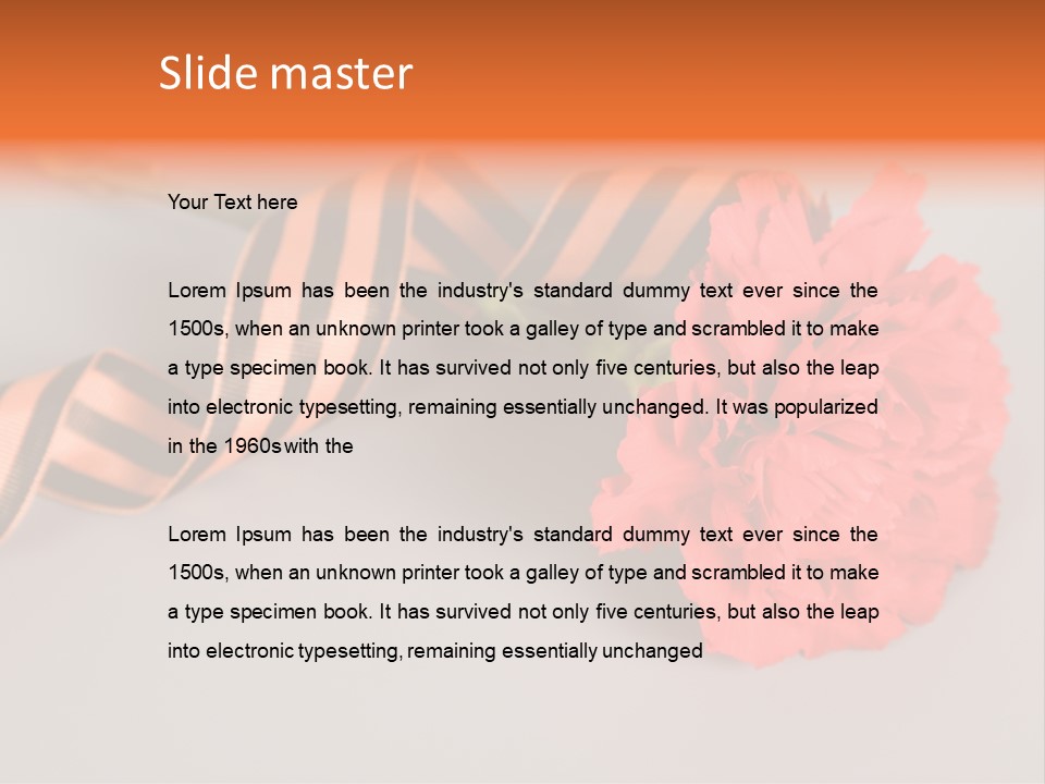 Decoration Red Bow PowerPoint Template