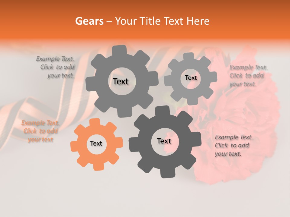 Decoration Red Bow PowerPoint Template