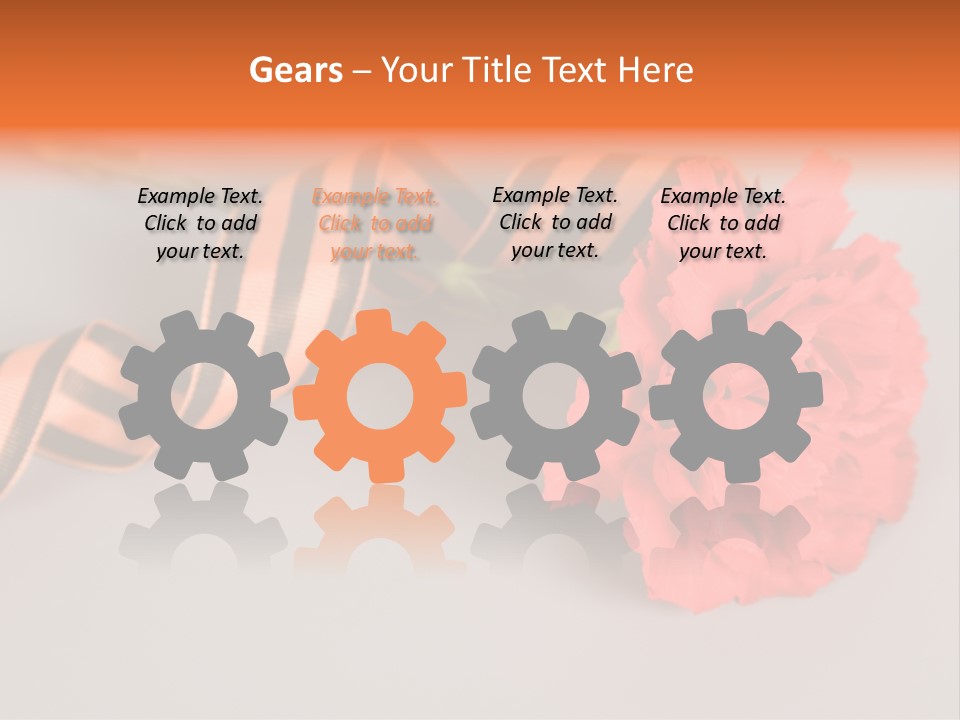 Decoration Red Bow PowerPoint Template