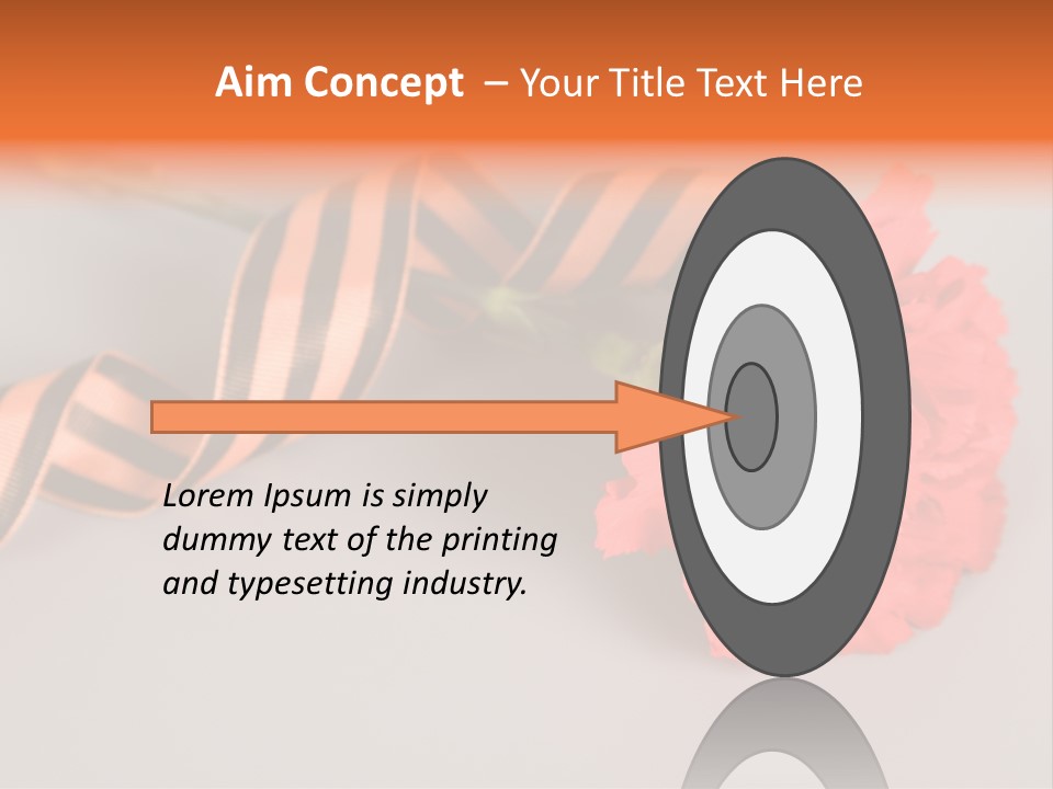 Decoration Red Bow PowerPoint Template