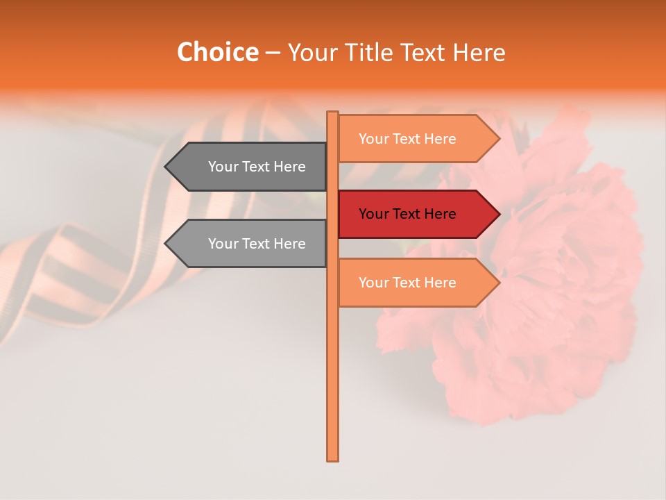 Decoration Red Bow PowerPoint Template