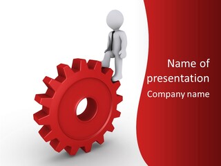 Spin Red Work PowerPoint Template