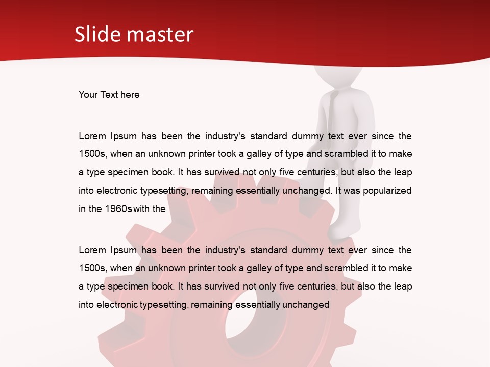 Spin Red Work PowerPoint Template