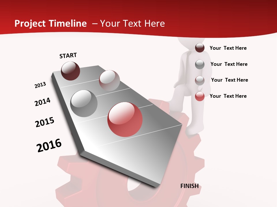 Spin Red Work PowerPoint Template