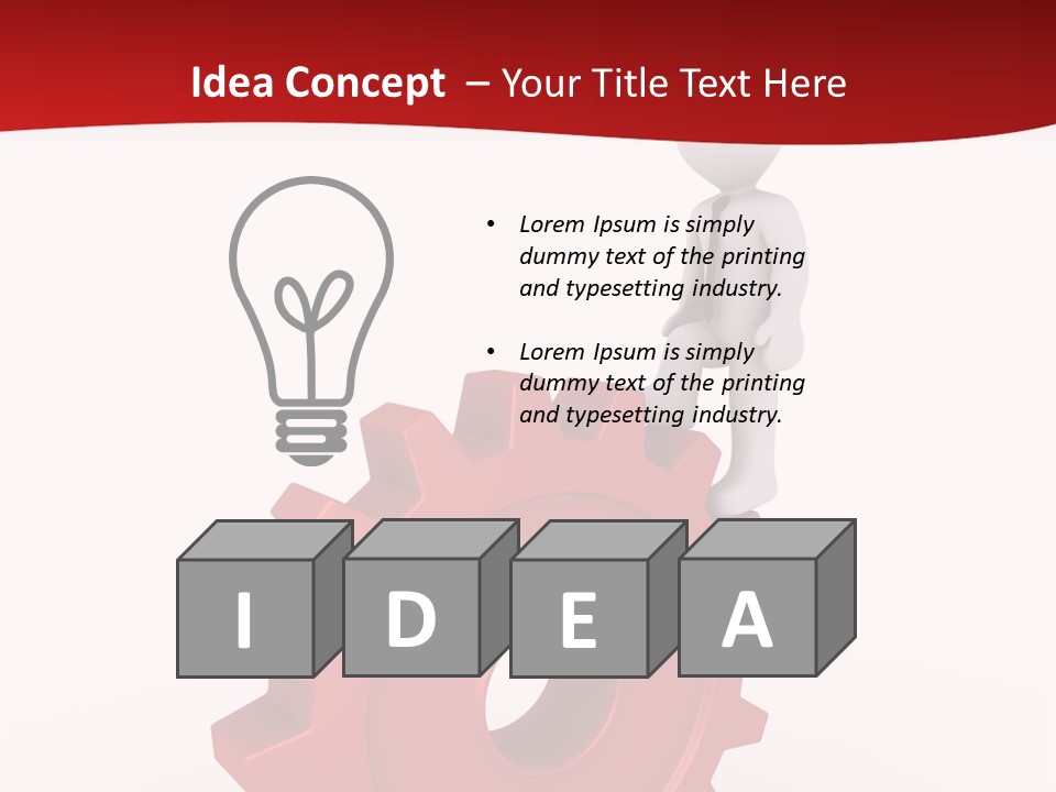 Spin Red Work PowerPoint Template