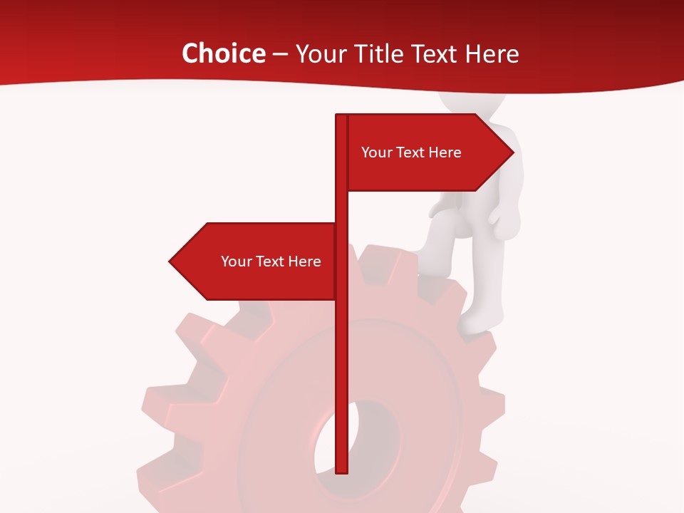 Spin Red Work PowerPoint Template
