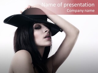 Cheering Isolated Beauty PowerPoint Template