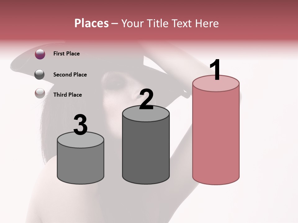 Cheering Isolated Beauty PowerPoint Template